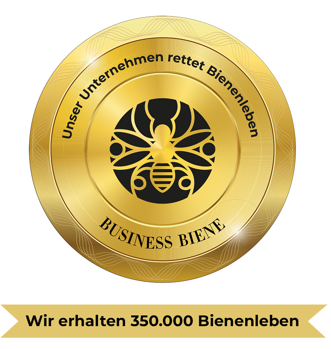 Gold-Siegel Wir erhalten 300.000 Bienenleben